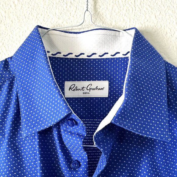 Robert Graham - Long Sleeve Button Up Dress Shirt - Size 42 / 16.5 - Picture 1 of 10